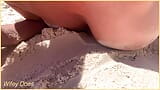 La moglie si siede in topless sulla spiaggia pubblica con le sue tette perfette fuori snapshot 1