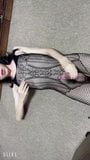 Japanese CD Nicola Masturbates in Body Stocking snapshot 5