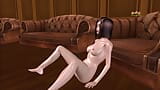 Video porno 3d de dibujos animados de una linda chica hentai en posiciones sexy masturbándose con pepino snapshot 3