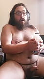 Drinking Gainershake, eating donuts, burping and cumming snapshot 6