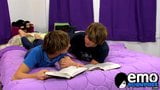 Emo twinks make out and give blowjobs instead of studying snapshot 3