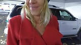 Horny blonde fuck hunk fucked in parking garage snapshot 3