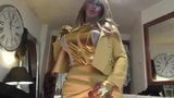TV dressed in GOLD hard cock play snapshot 2