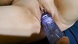 Wife Stretched With HUGE Purple Vibrator and 4 Fingers snapshot 1