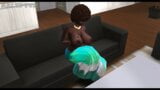 Hot ebony with MILF body fingers herself in The Sims 4 snapshot 3