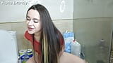 My first pee on cam! Amateur Fiona Brandy got a bit shy peeing in the toilet right in front of you! snapshot 9