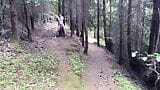 Slave hiking naked and locked in a forest snapshot 6