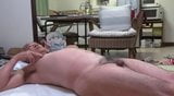 Japanese old man masturbation erect penis snapshot 4