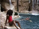 Killing ebony slut gets her pussy licked and fucked on the nature against the waterfall snapshot 1