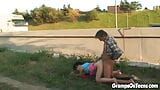 Teen fucked outdoors as traffic passes by snapshot 13