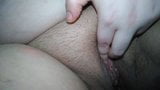 BBW rubs hairy pussy with cum and pee snapshot 6