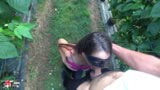 Hardcore Mouth Fuck in Garden and Strawberry Cum snapshot 7