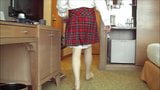 Red tartan skirt and slips hanging snapshot 1