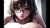 Sexy Anime Big Tits Secretary Hot Officelady With Glasses (with pussy masturbation ASMR sound!) Uncensored Hentai snapshot 2