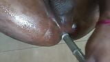 Indian hairy boy getting fuck with beer bottle and kitchen tools snapshot 4