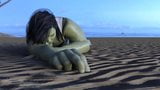 Tifa Lockheart verandert in She Hulk, deel 3 snapshot 6