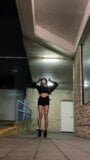 Sissy cross dresser night walk snapshot 2