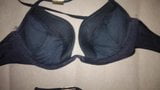 Cum on Black Bikini Bra 32D and Panties Set snapshot 4