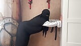 Wet Egyptian wife's panties while stretching snapshot 1