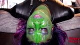 Chick in green body paint sucks cock snapshot 16