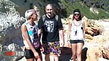 Anal threesome with Stella Johanssen and Nicky Wayne on a beach snapshot 1