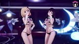 2 Cute Teens Dancing In Sexy Swimsuit + Gradual Undressing (3D HENTAI) snapshot 6