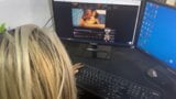 My boss spies on me at work! I masturbate until I squirt my desk! snapshot 4