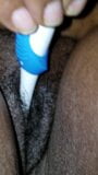 Ebony granny and her electric toothbrush snapshot 7