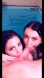 best blowjob from step sister and her friend in public pool snapshot 2