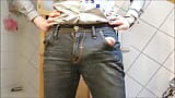 My Huge Cock Vs. Tight Jeans Shooting Big Load snapshot 6