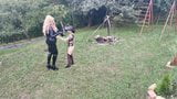 Horse training for blonde TV TS cunt by sexy goth domina pt1 snapshot 13