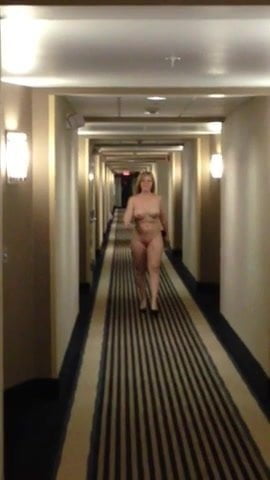 Free watch & Download Sexy Milf In Heels Walking Naked In Motel Hallway