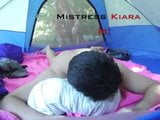 Blonde Mistress on a Tent snapshot 1