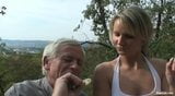 Voyeuristic Blonde With Old Couple snapshot 3