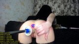 Schoolgirl plays with an anal toy while being fucked by a se snapshot 11