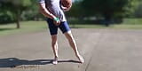 Playing basketball on a public court with my cock on display snapshot 6