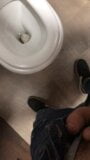 Pissing in a public bathroom snapshot 4