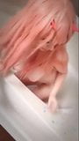 Sexy big boobs cosplayer pink hair snapshot 7