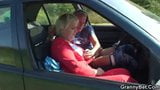 Granny gets screwed in the car snapshot 9