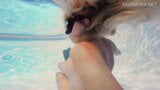 Sophie Murena blonde babe masturbating in the pool snapshot 13