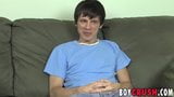 Cute little twink Adrian Scott jerks off during an interview snapshot 1