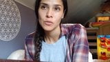 Latina squeezes milk from a tit for Youtube snapshot 9