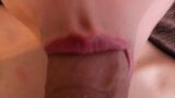 slobbering blowjob close-up, gentle cock swallowing snapshot 8