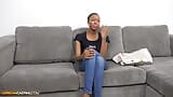 Casting africano - chica negra amateur destrozada por productor falso dotado blanco snapshot 4