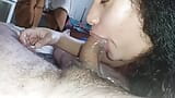 Labios húmedos chupando una polla dura en la parte posterior de su garganta codiciosa snapshot 2