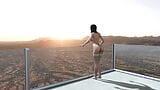 Enjoying the view with a naked Girl snapshot 2