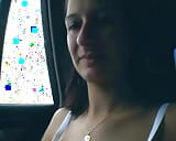 German beauty masturbating in the back of the car snapshot 6