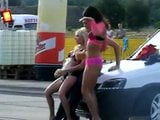 Carwash babes grinding a guy snapshot 1