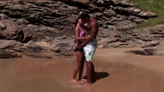 Hard and rough Big Black Cock Sex on Public Beach snapshot 3