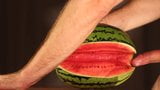 water melon cum - fucking a melon and cumming snapshot 8